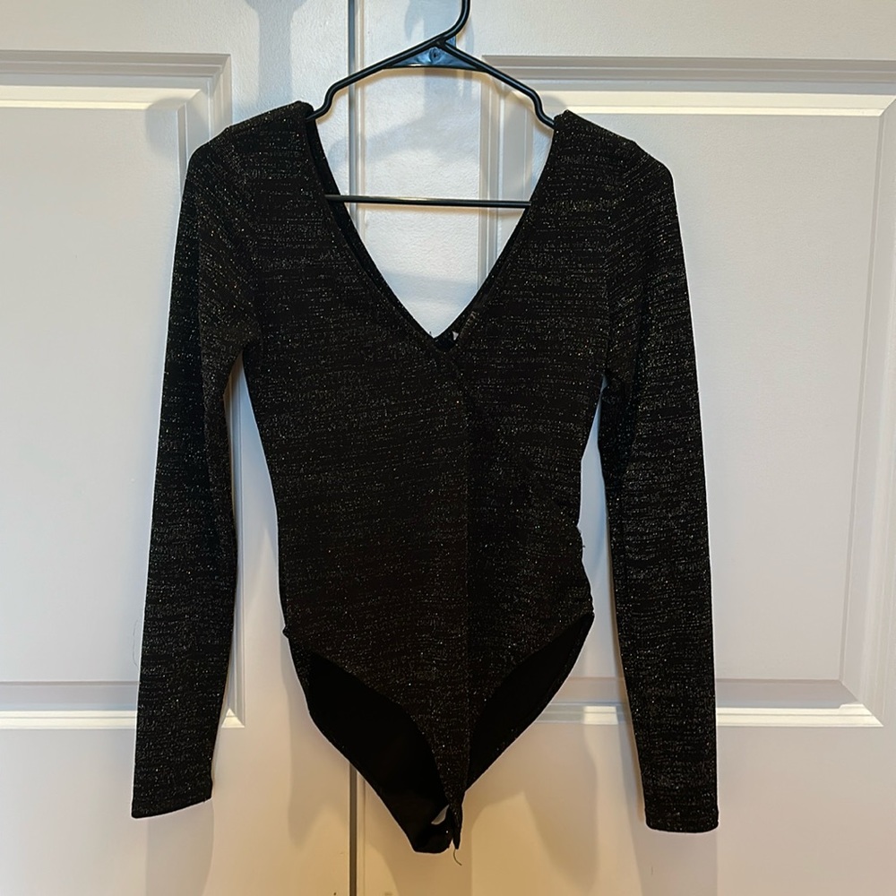 Black Sparkly Bodysuit | Size M